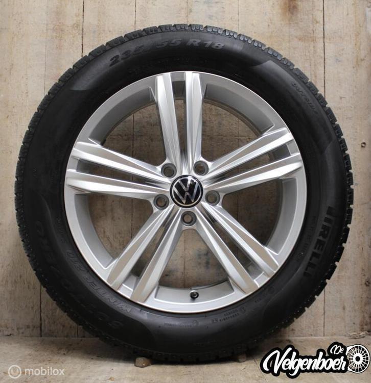 Volkswagen Tiguan Sebring velgen + Pirelli winterbanden, Auto-onderdelen, Banden en Velgen, Banden en Velgen, Winterbanden, 18 inch