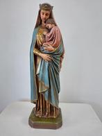 Antiek Maria beeld met Jezus., Ophalen
