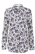 Miss Etam lange viscose blouse nieuw maat S, Blauw, Nieuw, Ophalen of Verzenden, Maat 36 (S)