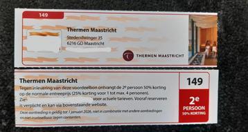 Sauna Thermen Maastricht 2e persoon 50% korting beschikbaar voor biedingen