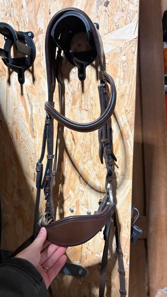 Bitloos hoofdstel Nalanta bruin Full, Dieren en Toebehoren, Paarden en Pony's | Hoofdstellen en Tuigage, Zo goed als nieuw, Recreatie