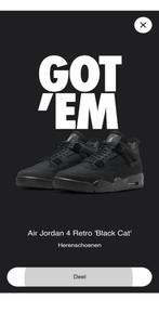 Air jordan 4 black cat maat 46, Ophalen of Verzenden, Nieuw, Zwart