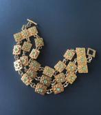 Vintage Metal Pointu’s armband, Gebruikt, Staal, Ophalen of Verzenden, Goud