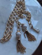 Vintage Lariat Ketting 1960-70s, Kunststof, Ophalen of Verzenden, Goud, Verstelbaar