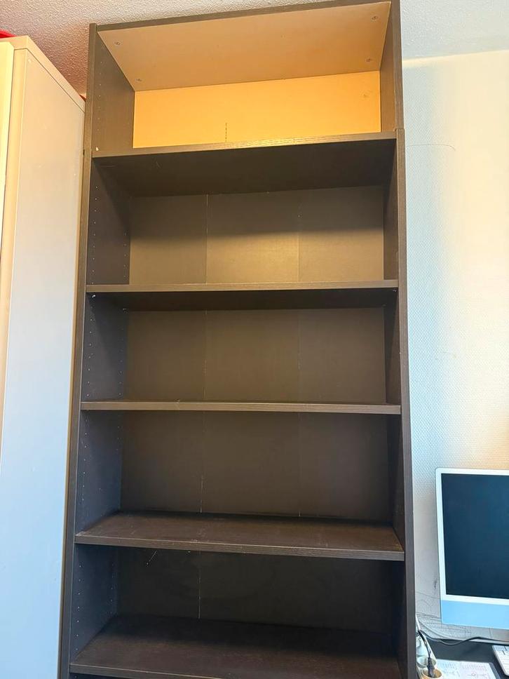 Billy Boekenkast Zwartbruin IKEA, Huis en Inrichting, Kasten | Boekenkasten, Gebruikt, 50 tot 100 cm, 200 cm of meer, 25 tot 50 cm