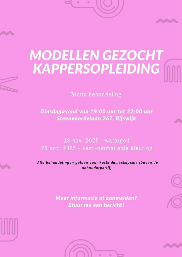 Modellen gezocht kappersopleiding!, Vacatures, Vacatures | Modellen, Overige vormen, 33 - 40 uur