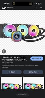 Corsair h150i icue link LCD, Computers en Software, Computerkoelers, Ophalen of Verzenden, Zo goed als nieuw, Waterkoeling