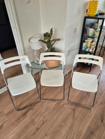3x vintage IKEA Nisse klapstoelen retro 1999 chroom Norinder beschikbaar voor biedingen