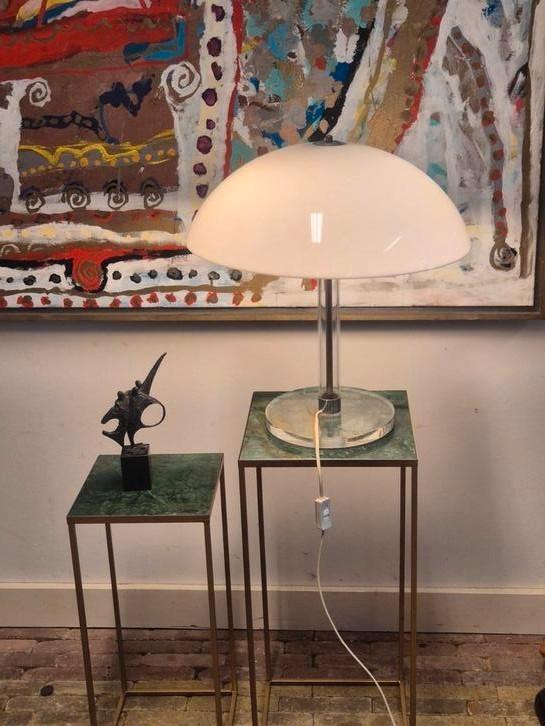 Vintage Harco Loor Design Lamp Plexiglas, Huis en Inrichting, Lampen | Tafellampen, Gebruikt, 50 tot 75 cm, Kunststof, Ophalen