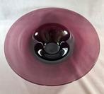 Paarse glazen schaal - 28 cm diameter, Ophalen of Verzenden