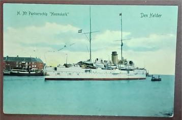 Ansichtkaart Hr. Ms. pantserschip Jacob van Heemskerck beschikbaar voor biedingen