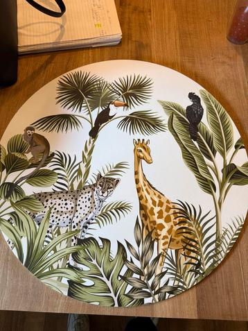 Muurcirkel Jungle Dieren beschikbaar voor biedingen