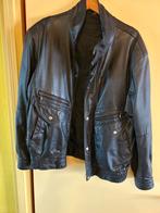 Vintage Zwarte Leren Jas - Maat M, Kleding | Heren, Ophalen, Gedragen, Maat 48/50 (M), Zwart