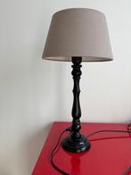 Schemerlamp schemerlampje zwart taupe, Huis en Inrichting, Lampen | Tafellampen, Hout, Ophalen of Verzenden, Minder dan 50 cm