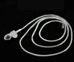 Ketting 925 sterling zilver ronde schakel 60 CM -NIEUW-, Ophalen of Verzenden, Nieuw, Zilver, Zilver