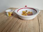 Prachtig Vintage Warmhoud Bord -+ Beker Kat Poes Schramberg, Antiek en Kunst, Ophalen of Verzenden