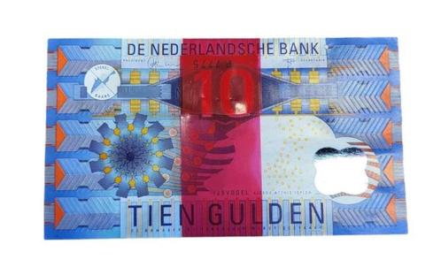 Bundel 100x Nederland 10 Gulden 1997 ijsvogel UNC, Postzegels en Munten, Bankbiljetten | Nederland, Los biljet, 10 gulden, Ophalen of Verzenden