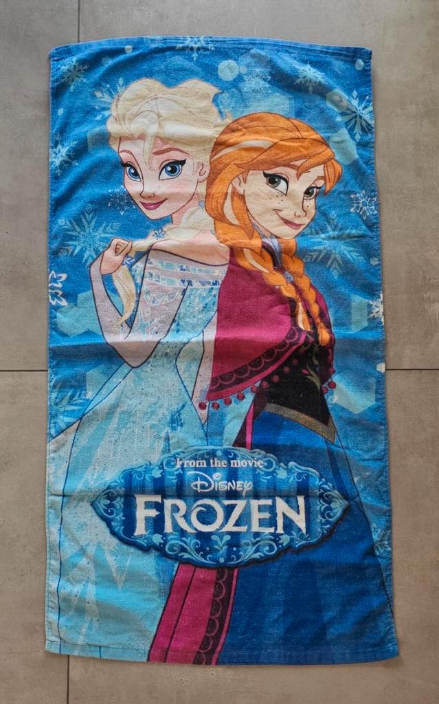 Handdoek Frozen, Huis en Inrichting, Badkamer | Badtextiel en Accessoires, Gebruikt, Handdoek, Blauw, Ophalen of Verzenden
