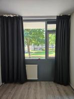 Zwarte Verduisterende Gordijnen op Rails - 260x240, 200 cm of meer, Zwart, Ophalen of Verzenden, Zo goed als nieuw