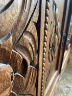 Vintage houten dressoir met wit marmeren blad, Huis en Inrichting, Kasten | Dressoirs, Ophalen, Gebruikt, 100 tot 150 cm, 25 tot 50 cm