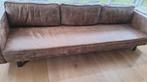 Mooie 3/4-zits bank van Afrikaans leder  zgan, incl onderhou, Huis en Inrichting, Banken | Bankstellen, Gebruikt, Driepersoons