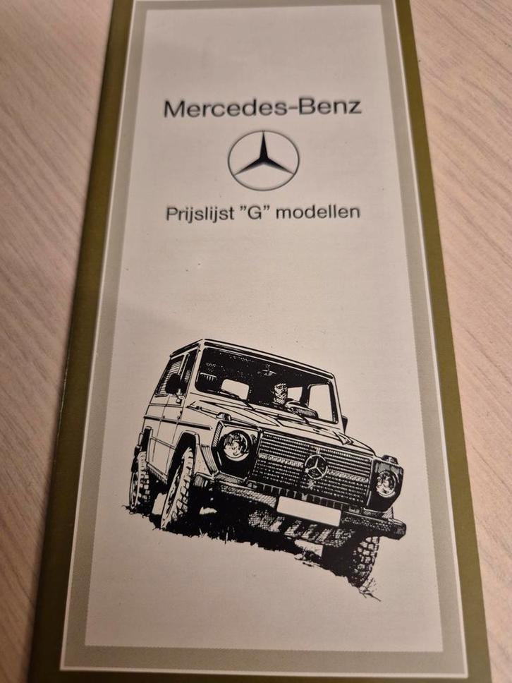 1982 Nederlandstalig Mercedes G klasse 4x4 jeep prijslijst, Boeken, Auto's | Folders en Tijdschriften, Zo goed als nieuw, Mercedes