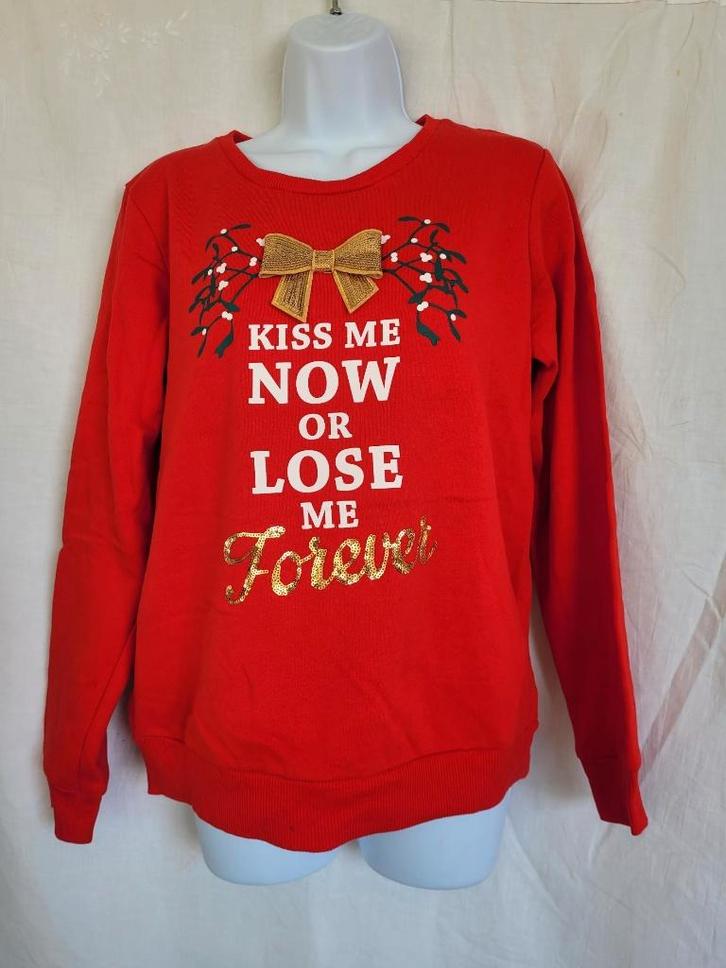 Grappige rode kersttrui mt S merk Hema, Kleding | Dames, Truien en Vesten, Zo goed als nieuw, Maat 36 (S), Rood, Ophalen of Verzenden