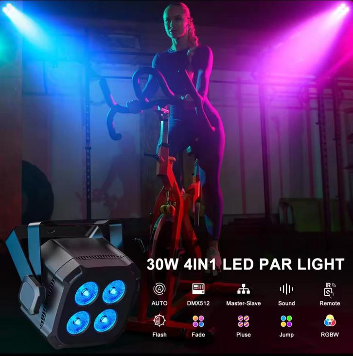 DMX LED Stage Light – 4-in-1 met Afstandsbediening, Nieuw, Muziek en Instrumenten, Licht en Laser, Nieuw, Licht, Geluidgestuurd