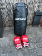 Dominator boxzak met boxhandschoenen en RVS muurbeugel, Ophalen, Zo goed als nieuw, Overige