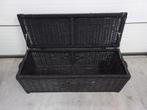 Prachtige brede 'brocante' (style) rieten mand opbergmand, Ophalen, Gebruikt
