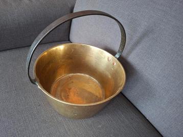 Koperen Jam Pan kookpot met IJzeren Handvat beschikbaar voor biedingen