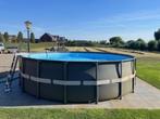 intex zwembad 549cm rond compleet met warmtepomp., Rond, 300 cm of meer, Zo goed als nieuw, Ophalen