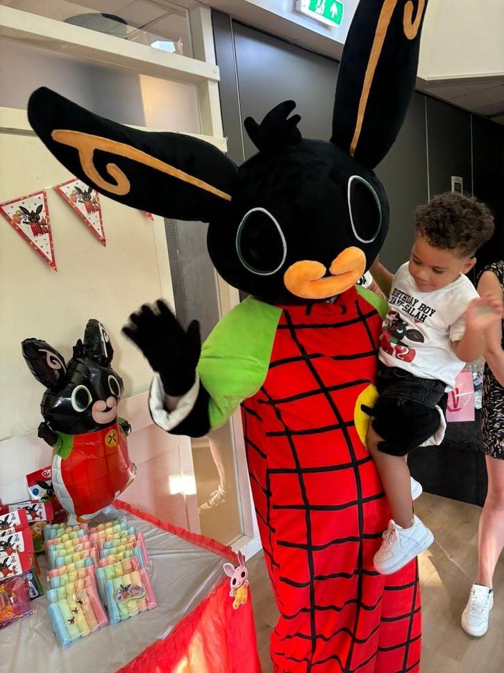 Bing Mascotte te huur, Hobby en Vrije tijd, Feestartikelen | Verhuur, Zo goed als nieuw, Ophalen