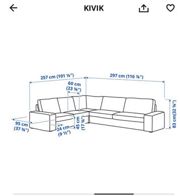 IKEA Kivik 5-zitsbank met fuchsia hoes - afbeelding 6