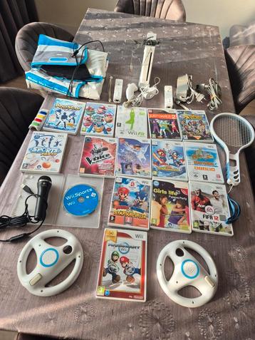 Uitgebreide nintendo familie wii set +veel games mario kart  beschikbaar voor biedingen