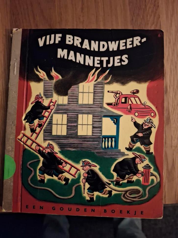 Vijf Brandweermannetjes - Gouden Boekje, Boeken, Kinderboeken | Jeugd | onder 10 jaar, Gelezen, Sprookjes, Ophalen of Verzenden
