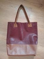 Lederen Shopper - Kompas Mengelmoes - Bordeaux/Bruin, Ophalen of Verzenden, Gebruikt, Bruin, Shopper