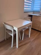 Ikea Uitschuifbare Tafel + 2 Stoelen, Ophalen, Kunststof, Gebruikt, Tot twee personen