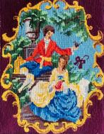 Borduurwerk, wol, romantisch, tuin, liefde, vintage, Hobby en Vrije tijd, Borduren en Borduurmachines, Ophalen, Gebruikt, Handborduren