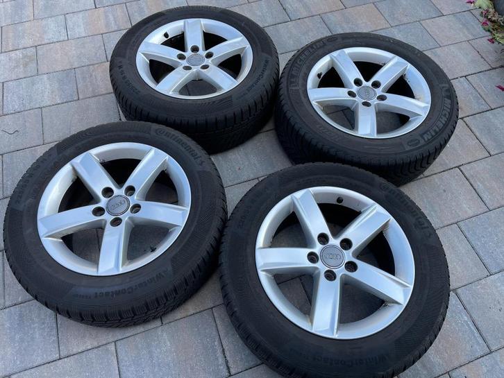 Set winterbanden op lichtmetalen velgen Audi A4, Auto-onderdelen, Banden en Velgen, Banden en Velgen, Winterbanden, 16 inch, 225 mm
