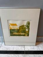Lucie Meulendijks “werf op het Bickerseiland “. Amsterdam, Antiek en Kunst, Kunst | Litho's en Zeefdrukken, Ophalen of Verzenden