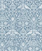 Rol behang blauw-wit 10x0,5 m marburger, Ophalen, Minder dan 10 m², Wit