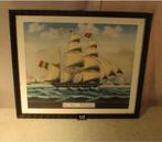 Mooie Artprint 'Zeilboot - Jean Key - D Anvers' - 38x32, Huis en Inrichting, Woonaccessoires | Schilderijen, Tekeningen en Foto's