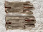 Leren dames handschoenen, vintage, Ophalen, Zo goed als nieuw, Maat 38/40 (M), Handschoenen