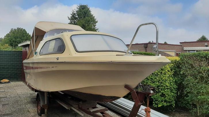 Boot Shetland, Watersport en Boten, Motorboten en Motorjachten, Gebruikt, Polyester, Tot 6 meter, Benzine, Buitenboordmotor, 10 tot 30 pk