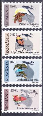 Roemenie 2000 pf mi 5467 - 5470 paradijsvogels vogels, Verzenden, Postfris, Dier of Natuur