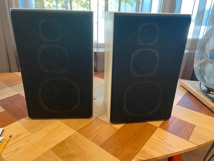Vintage Philips 489 Speakers, Audio, Tv en Foto, Luidsprekers, Gebruikt, Front, Rear of Stereo speakers, 60 tot 120 watt, Philips