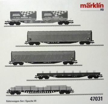 Märklin 47031 Set (5) Goederenwagens DB Tijdperk 6 beschikbaar voor biedingen