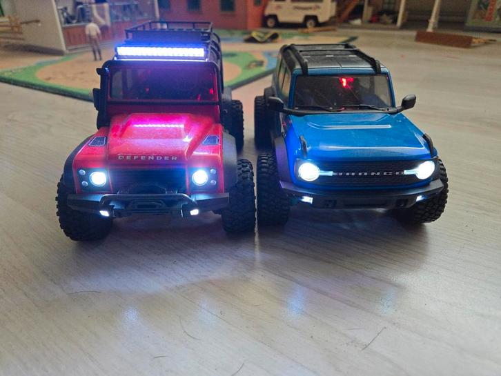 Traxxas TRX4-M Defender & Bronco met Light Kit, Kinderen en Baby's, Speelgoed | Buiten | Accuvoertuigen, Gebruikt, Ophalen of Verzenden