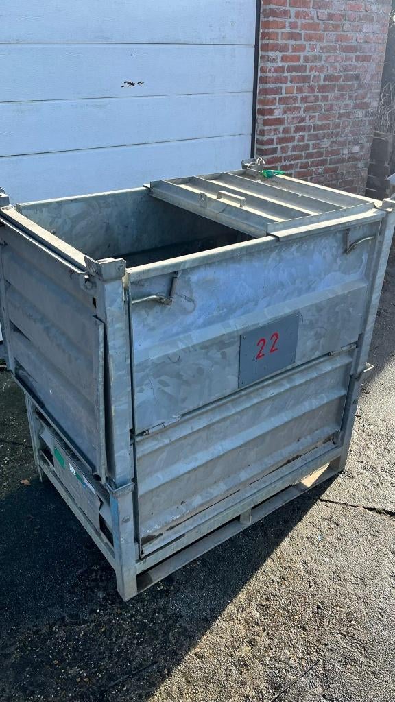 Stalen palletcontainer, Doe-het-zelf en Verbouw, Kratten en Dozen, Ophalen, 100 cm of meer, 60 cm of meer, 50 cm of meer